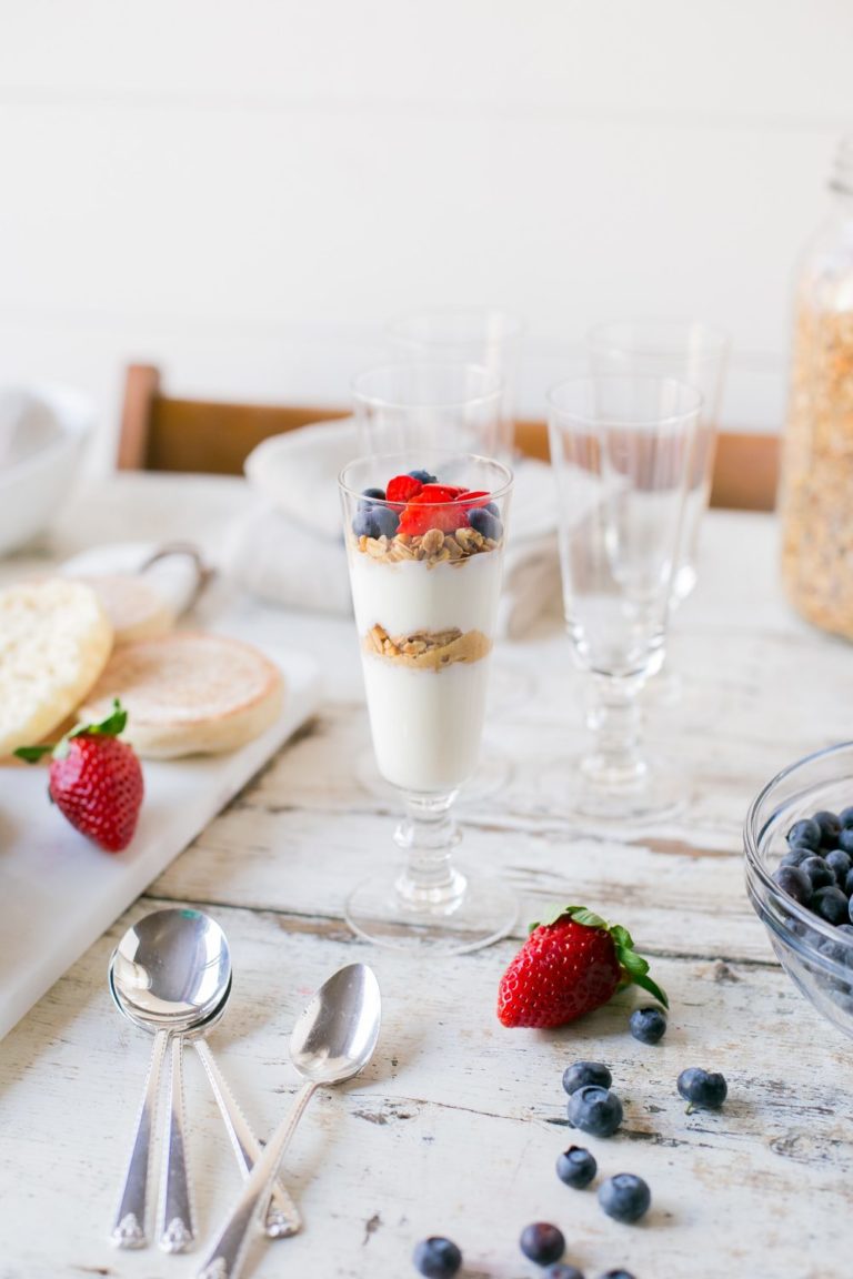 Homemade Almond Milk Yogurt with Granola & Berries